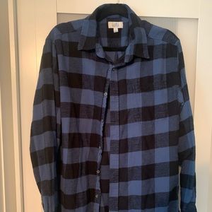 black and blue flannel